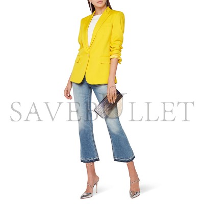 JIMMY CHOO SILVER & NAVY SWEETIE GLITTER CLUTCH (24*10*5cm) 